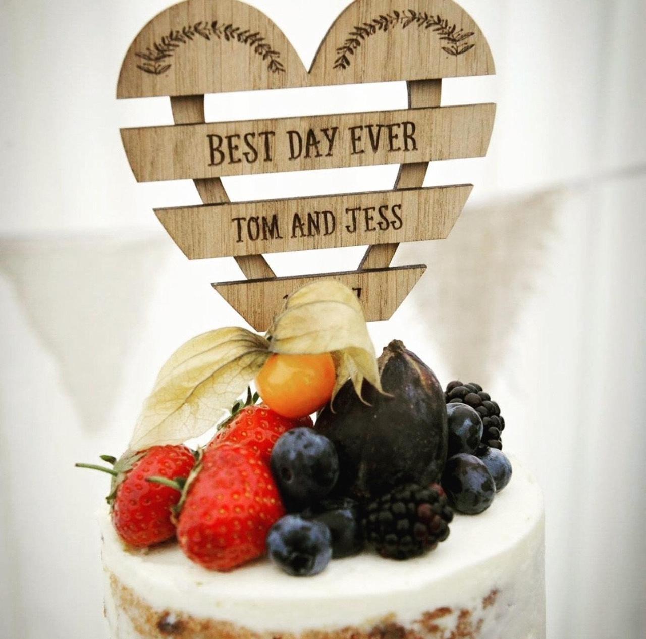 Beautiful 'Happy Birthday' Laser Cut Wood Cake Topper – Clever Crumb