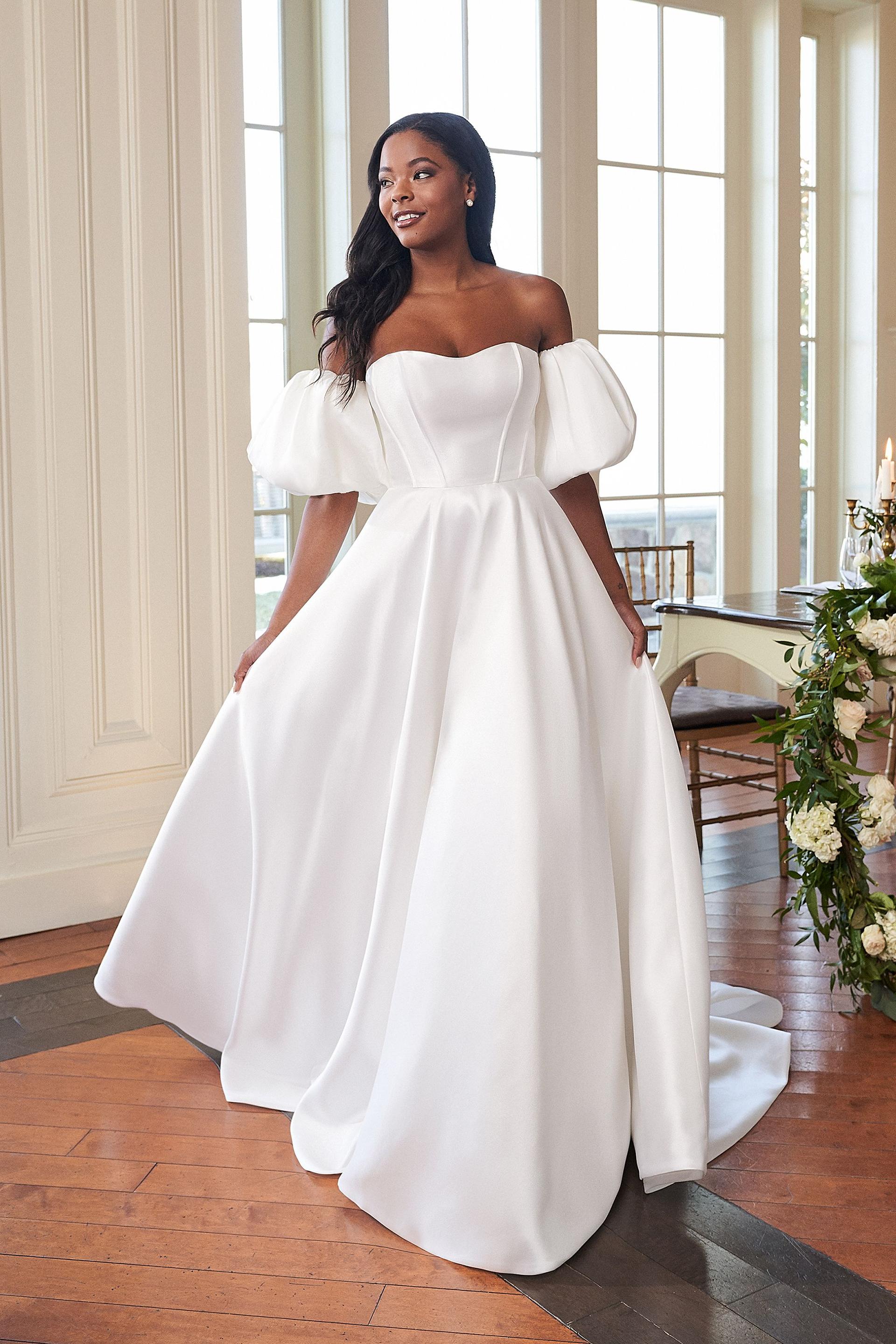 34 Puff Sleeve Wedding Dresses For Stylish Brides Hitched co uk