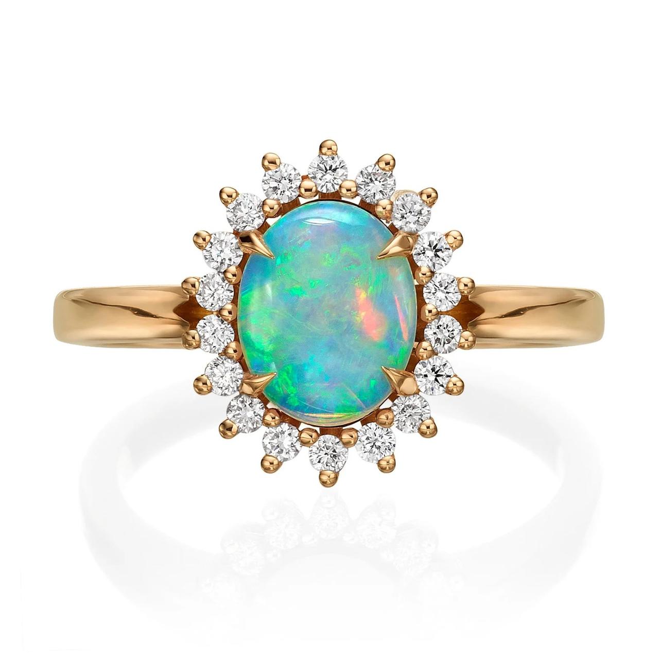 18kt White Gold 3 row eternity Opal and diamond ring – Masterpiece Jewellery  Opal & Gems Sydney Australia | Online Shop