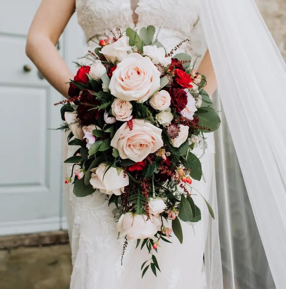 Bridal Bouquet Wrap Made From Wedding Dress