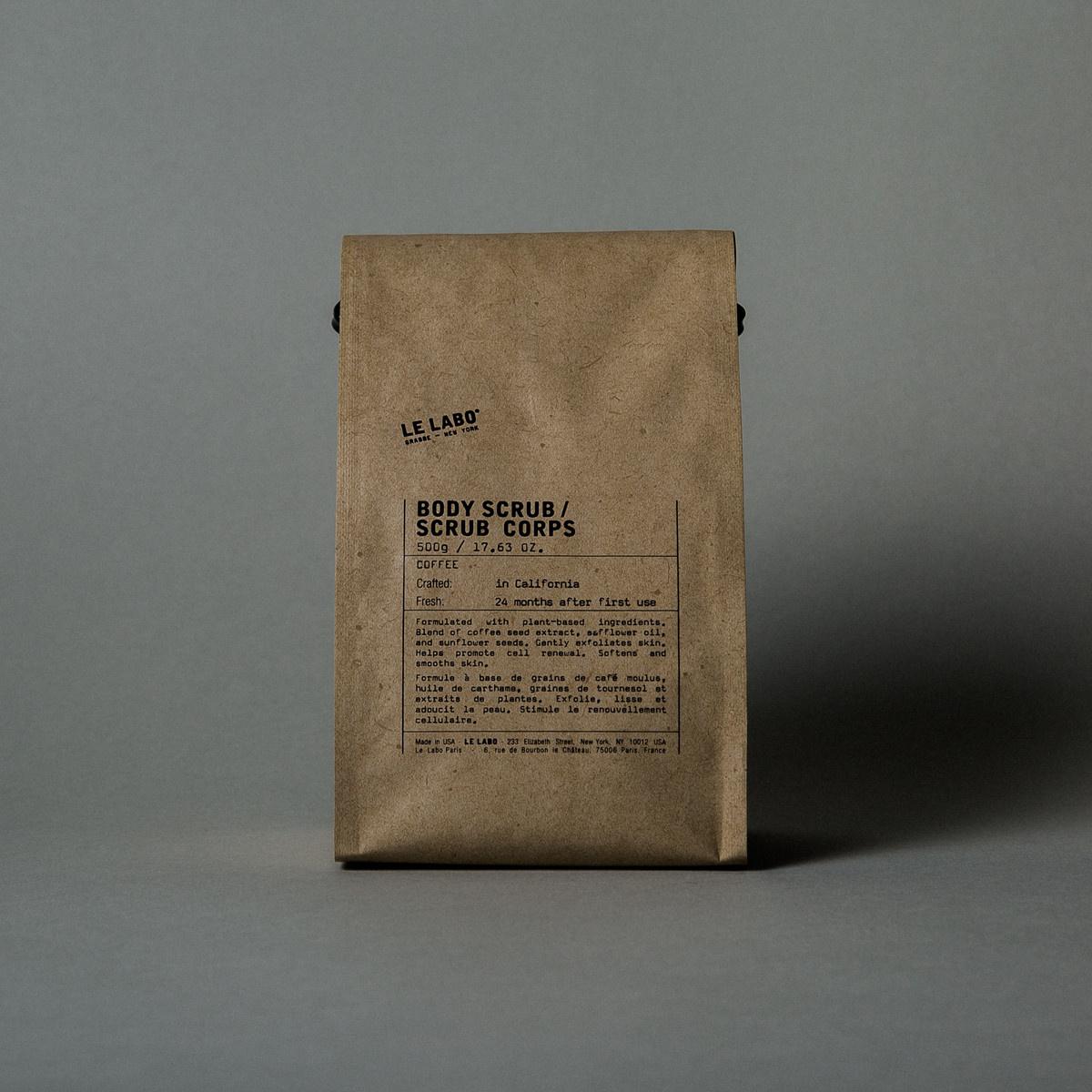 Coffee scrub brown bag