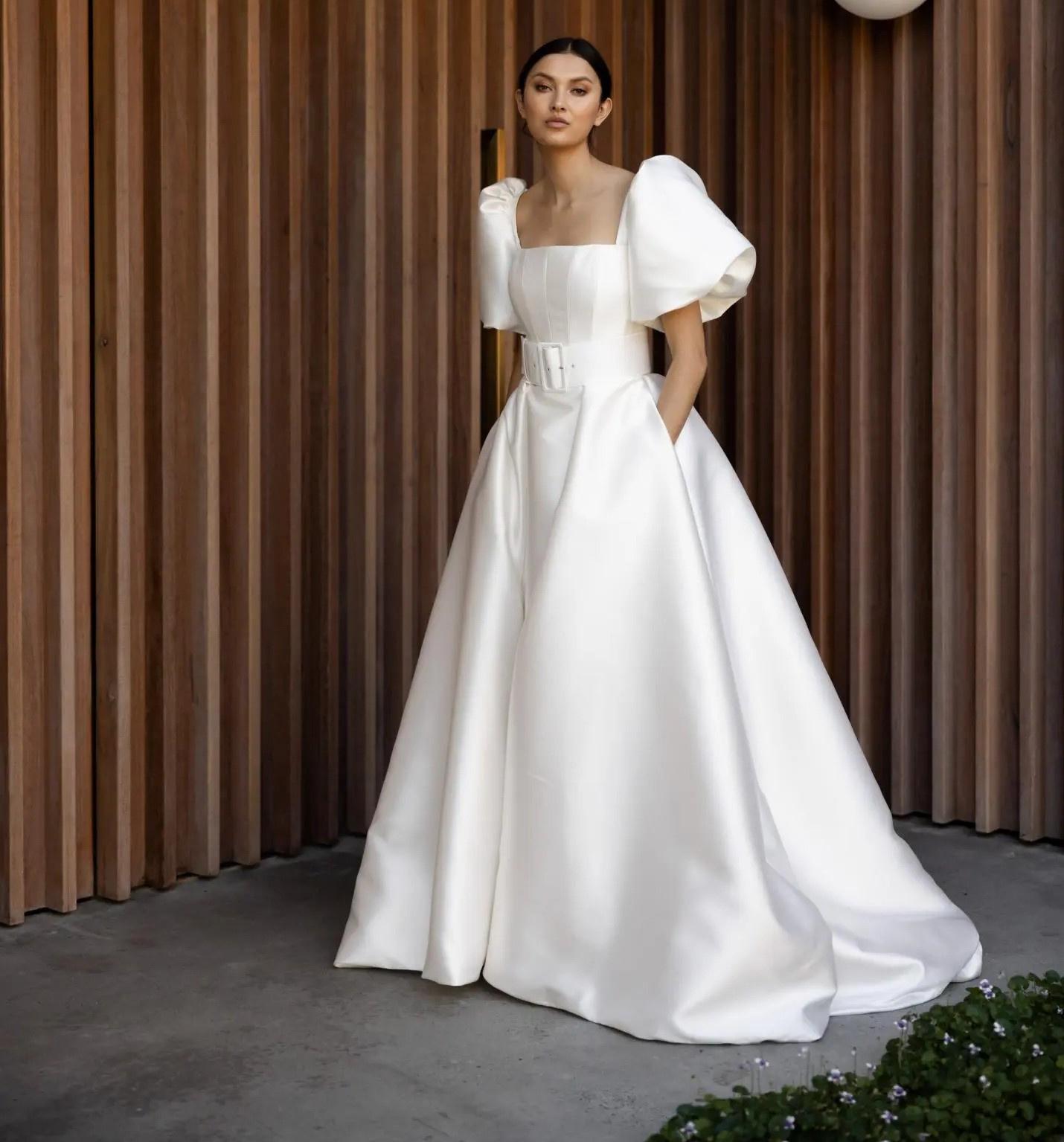 34 Puff Sleeve Wedding Dresses For Stylish Brides Hitched co uk