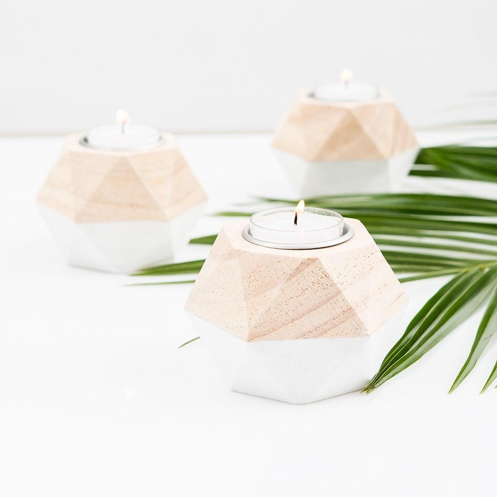 Wooden tealight holders