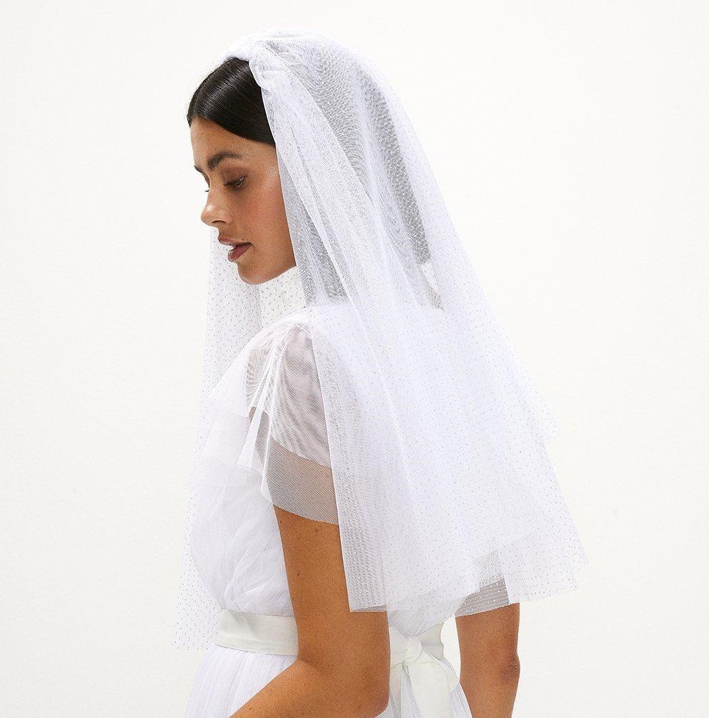 Grace Loves Lace Truly Madly Deeply Short Veil | Embroidered Veil