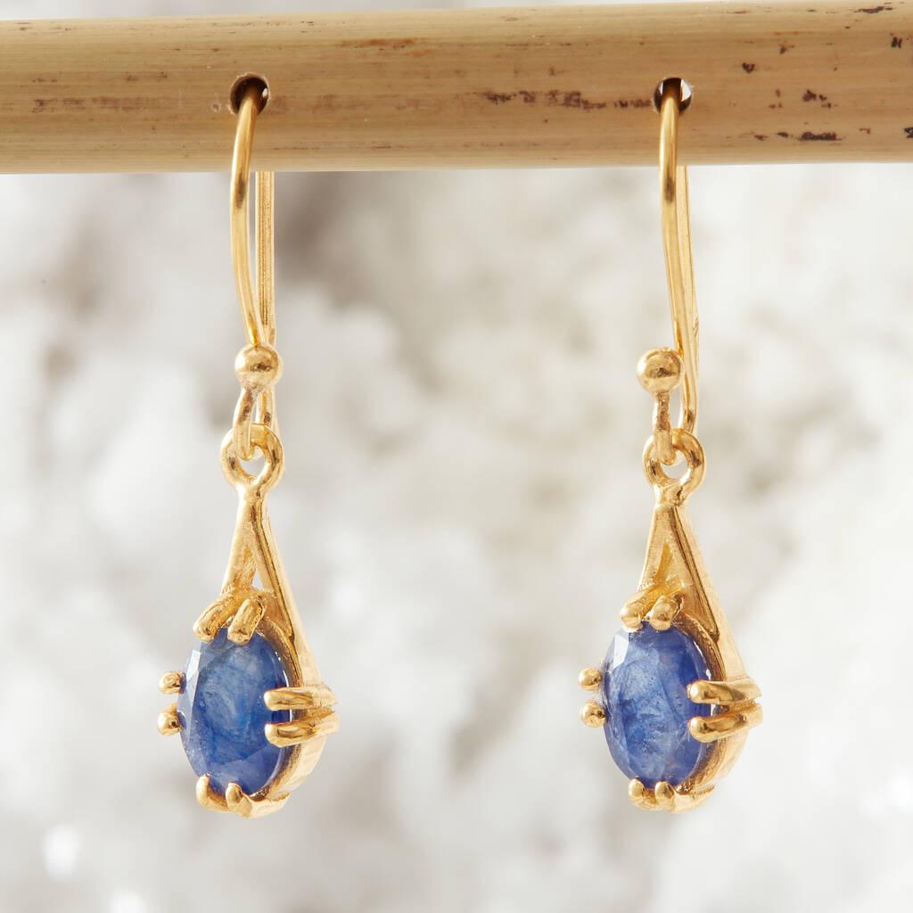 Louis Booth Sterling and Semiprecious Stone Stud Drop Earrings 