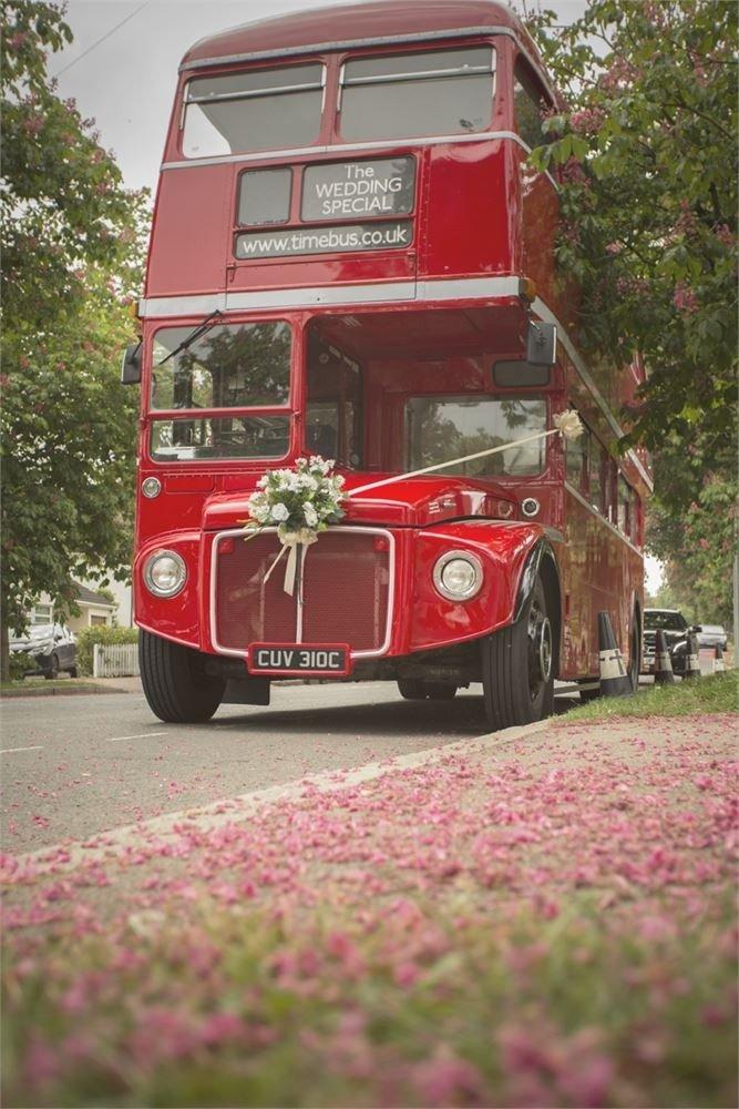 adelphous london bus wedding car