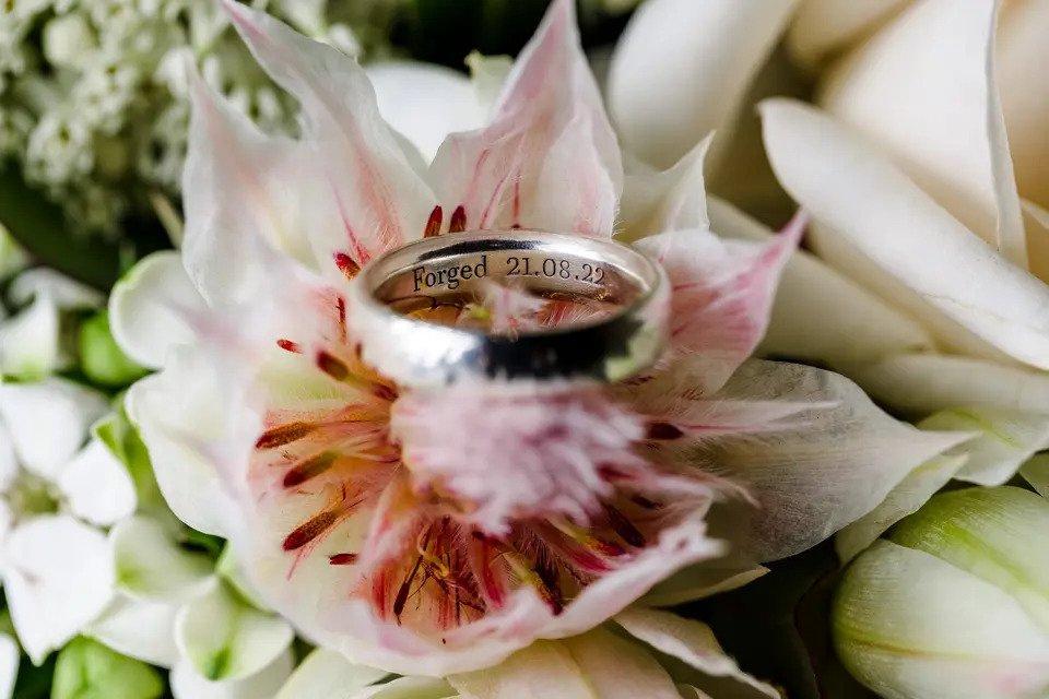 Beautiful Rings in Flowers | Engagement rings couple, Indian engagement, Wedding  rings photos