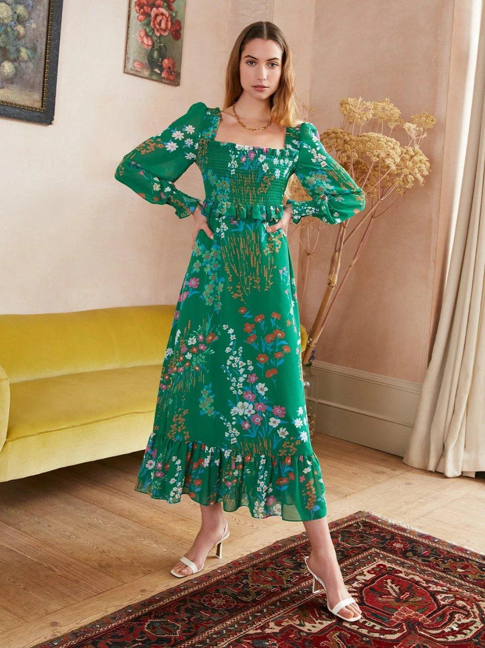 Long sleeve bridesmaid dress