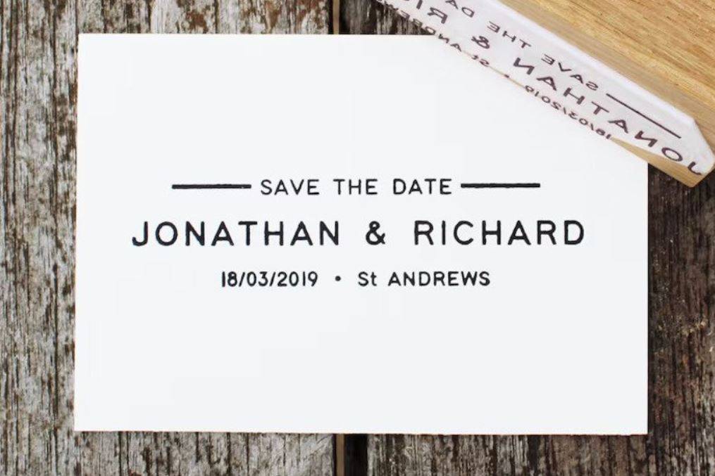 Save the Date Stamp, Wedding Save the Dates, Day of Our Lives