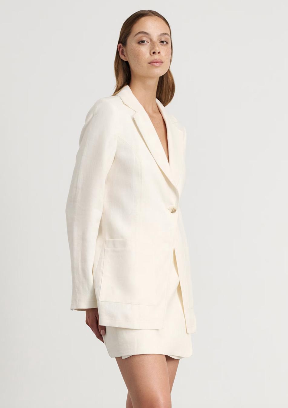 white linen blazer Jag M&S
