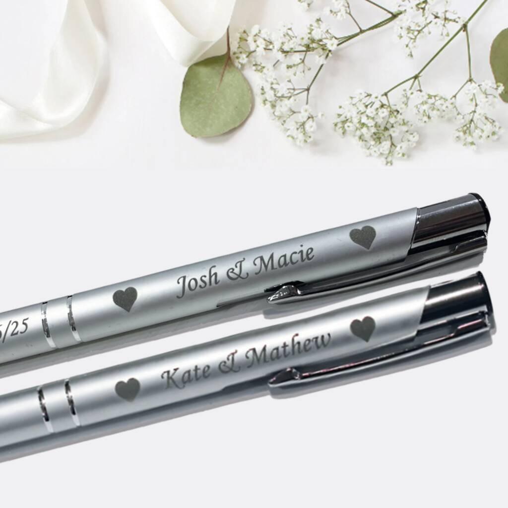 personalised wedding favour pens