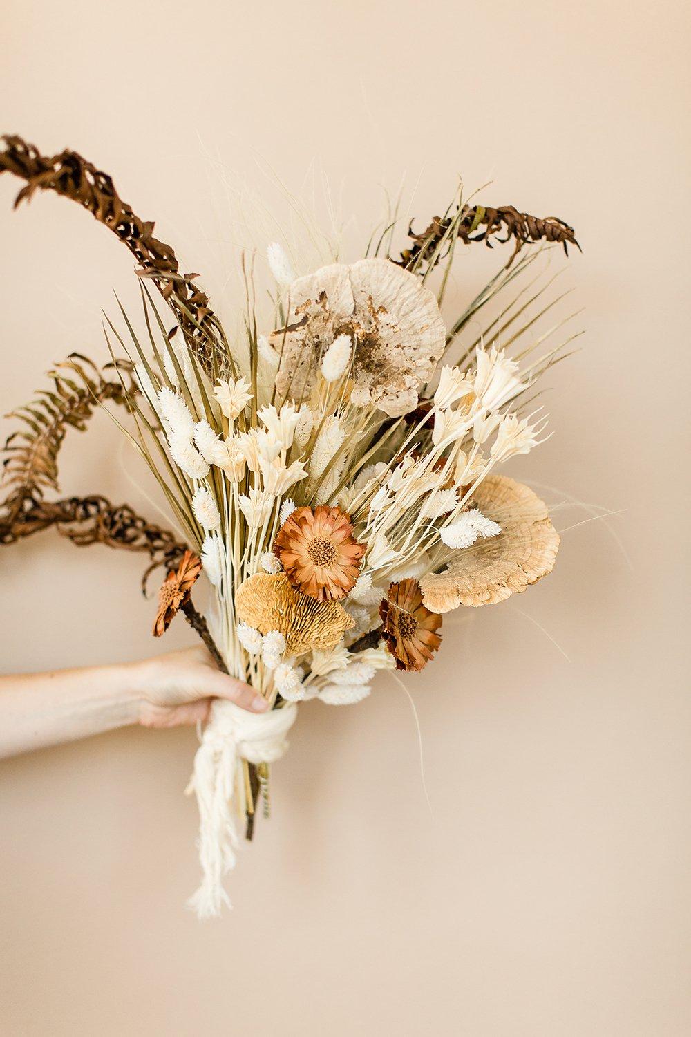 Pink Bridal Bouquet, Dried Flower Bouquet, Wildflower Bouquet, Dry  Flower Bou