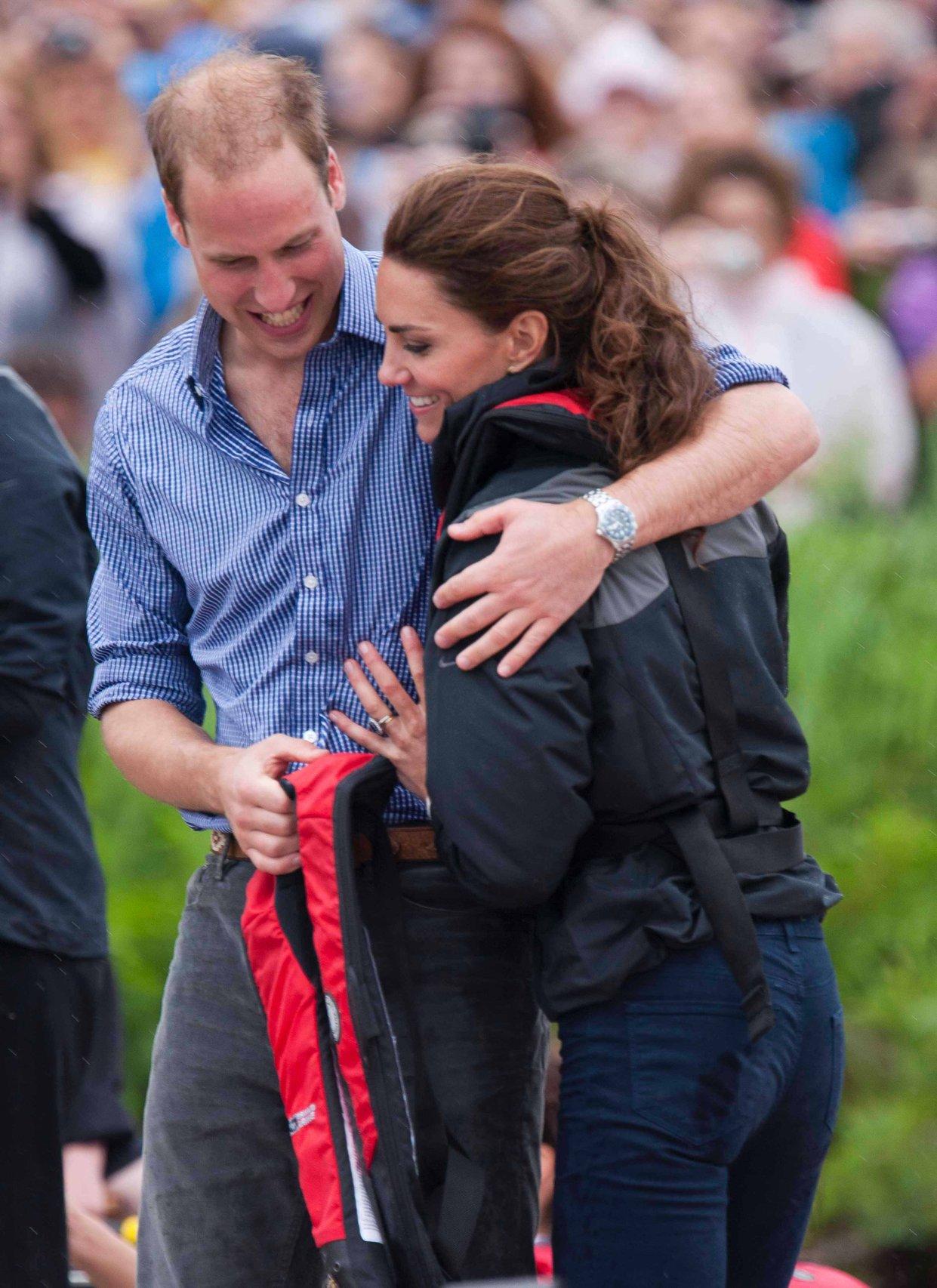 Kate Middleton and Prince William hug
