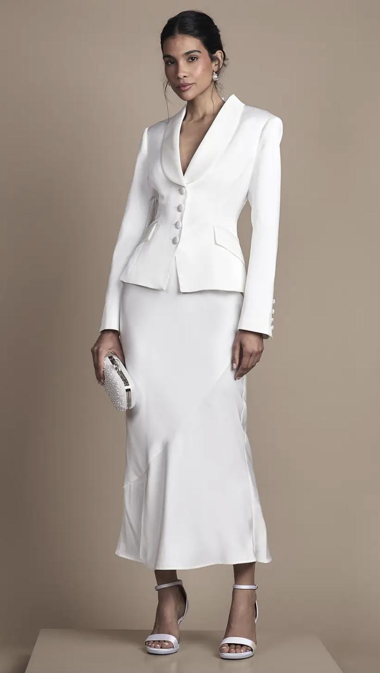 Coast satin wedding suit and skirt 