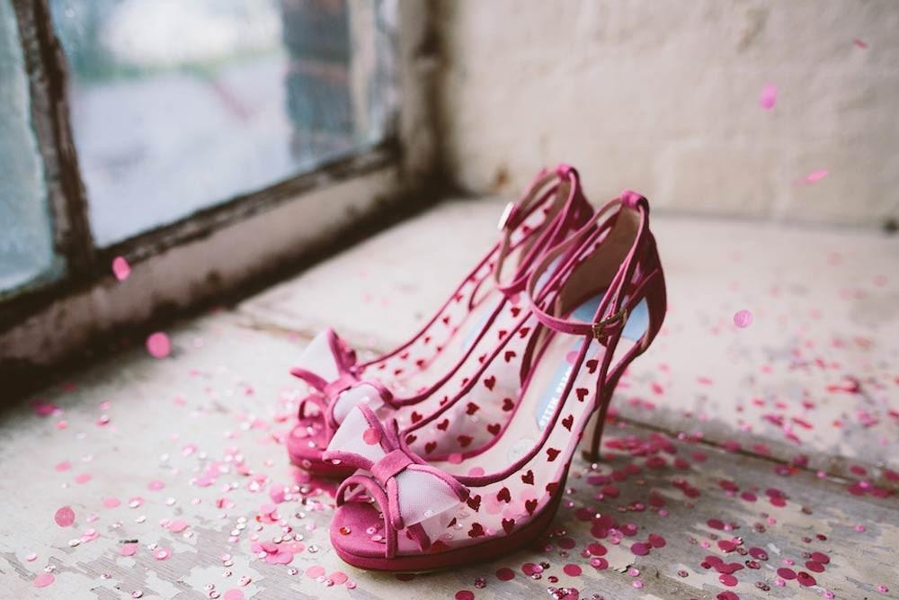 Pink bridal hot sale shoes uk