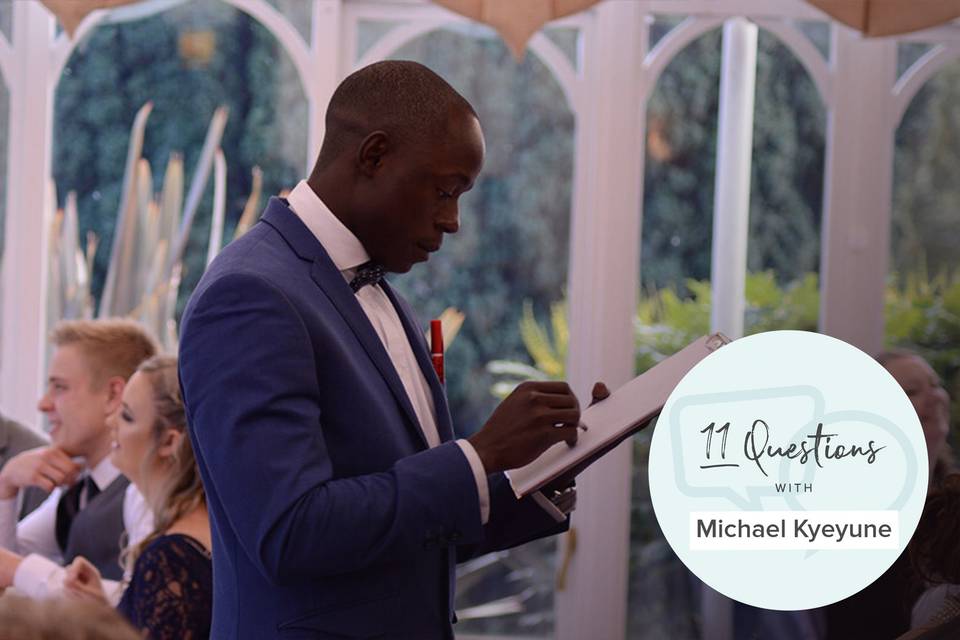 Michael owner of Standout Stationery at a wedding
