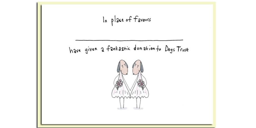 Dogs Trust Wedding Favour Cards