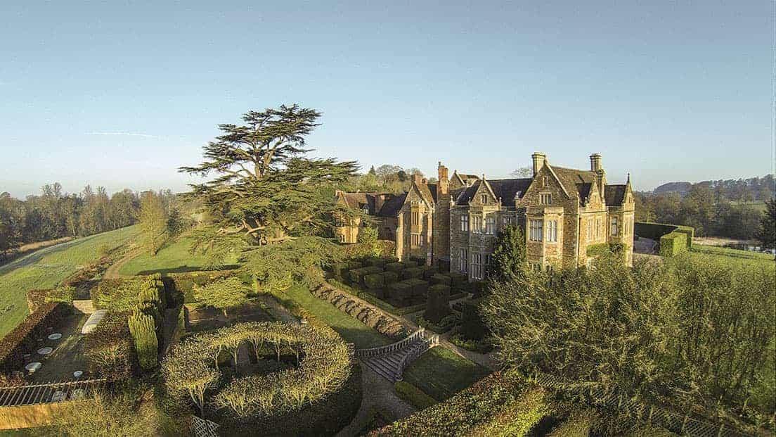 Exterior of Northamptonshire wedding venue Fawsley Hall Hotel
