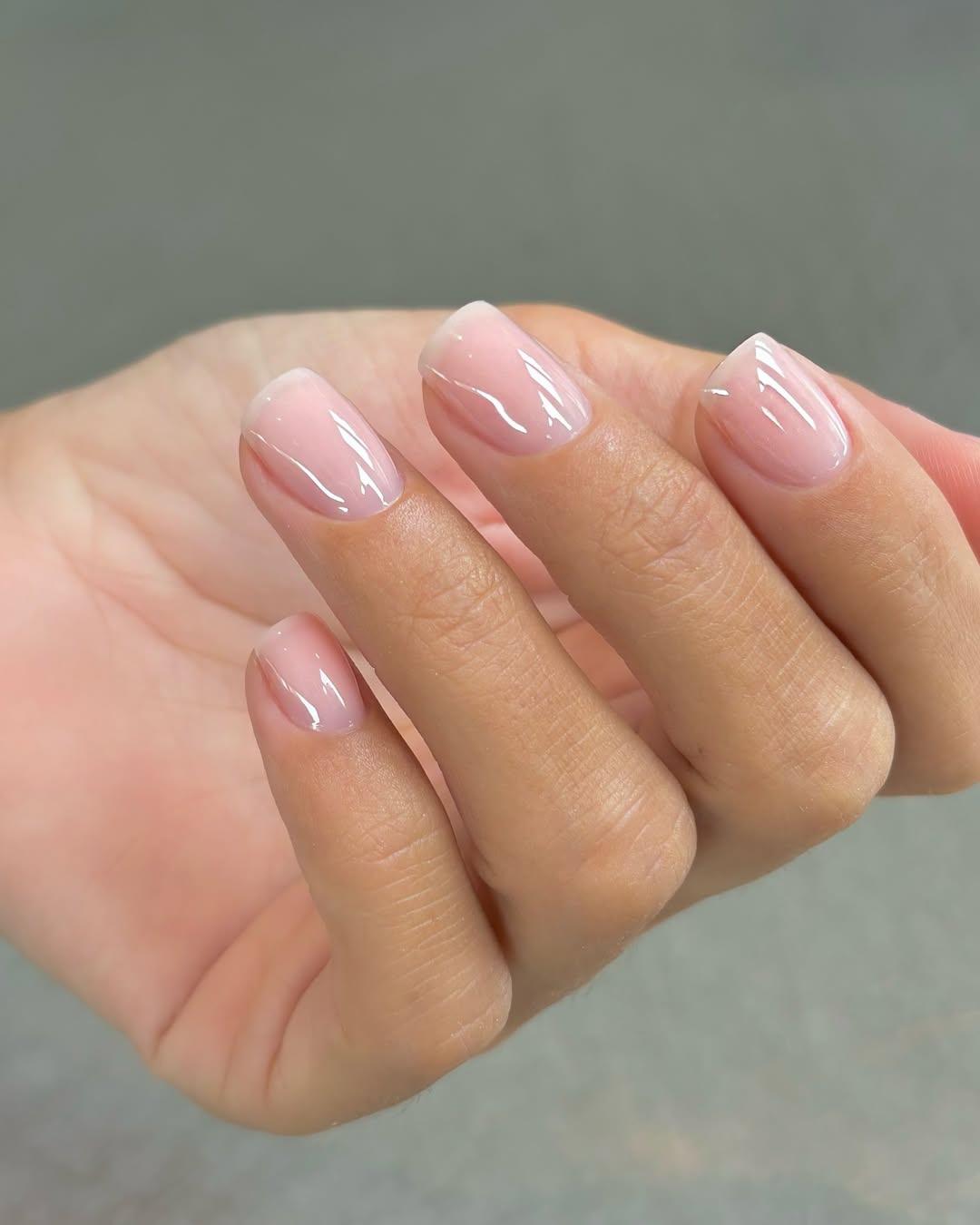 milky white nails subtle bridal manicure