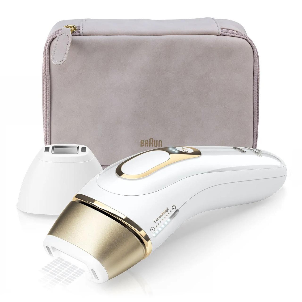 Laser hair removal at home Braun silk expert pro in white and gold