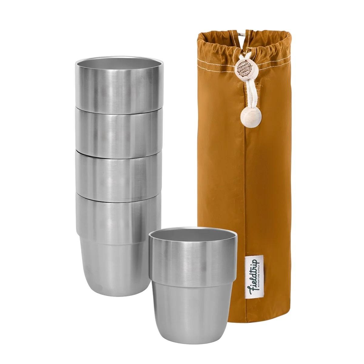 Expedition Cup Set with Oilskin Bag – Fieldtrip
