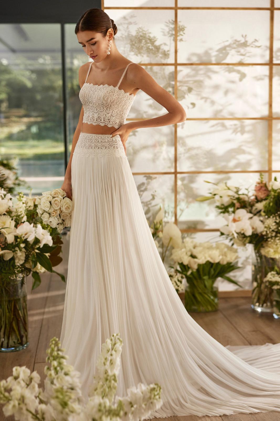 Two piece casual wedding fashion dress