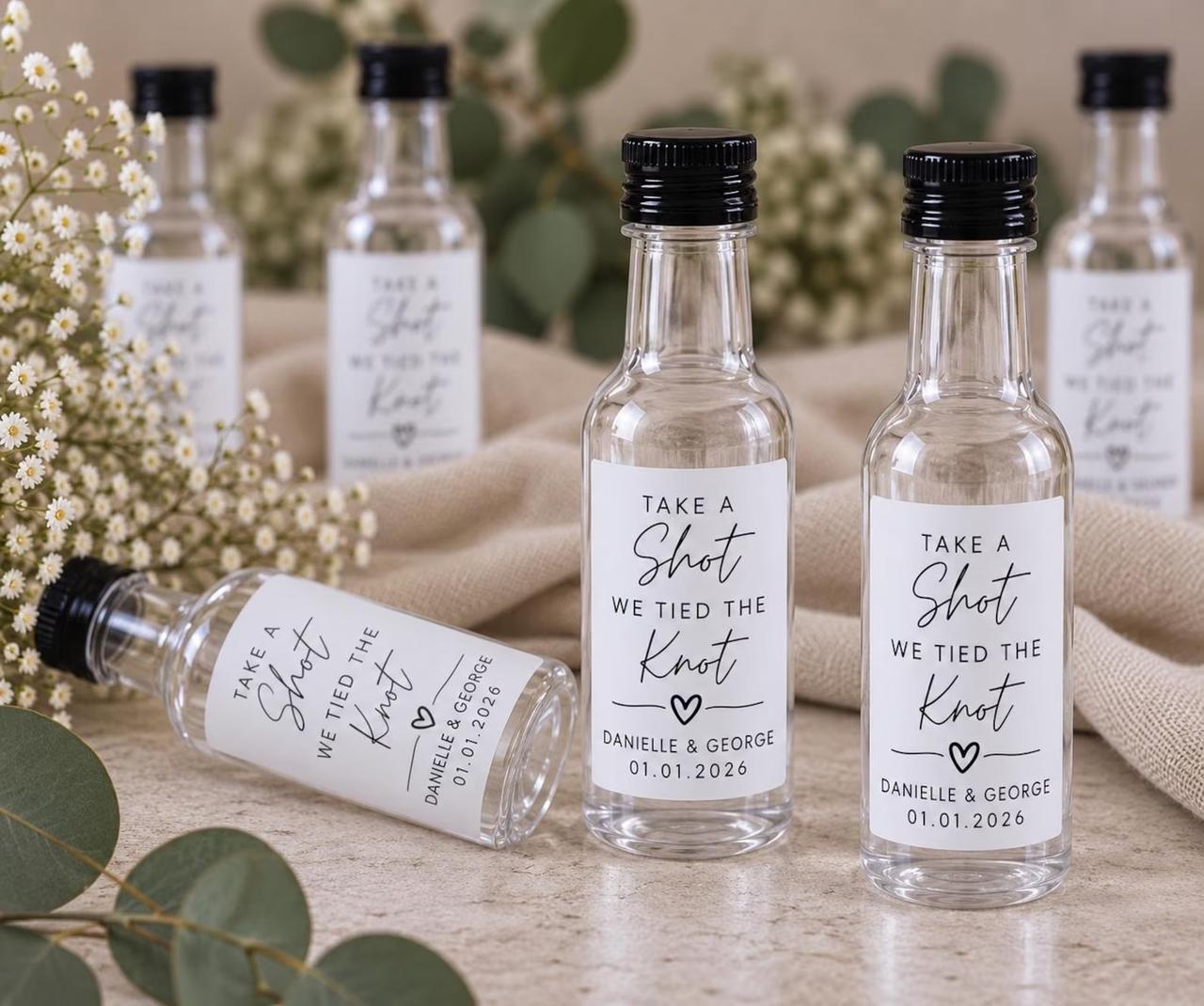 Personalised Wedding Shot Bottles – Etsy