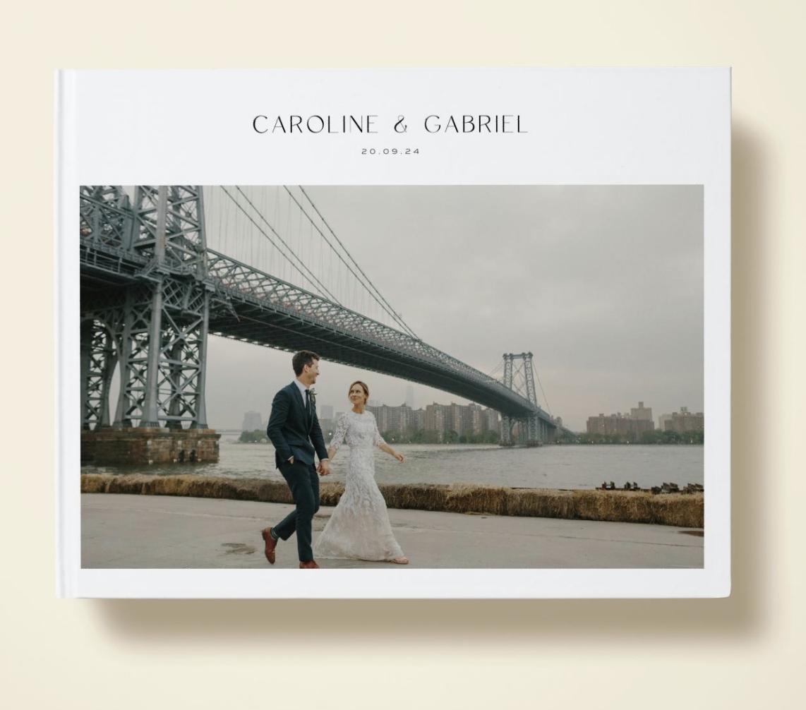 customisable wedding album from Papier