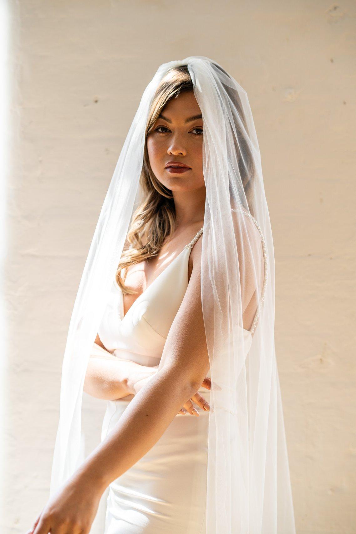 Hailey Bieber Embroidered Phrase Wedding Veil Custom Lace Bridal Veil with  Words Cathedral Veil Dramatic with Name Love Quote - AliExpress