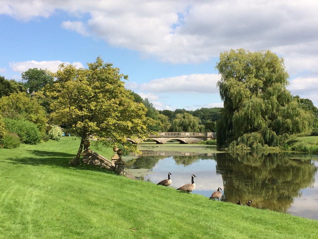 The gardens at Northamptonshire wedding venue Deene Park Estate