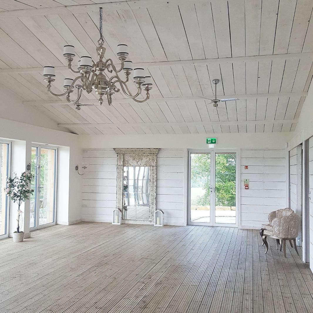 Interior of Lancashire wedding venue Bashall Barn