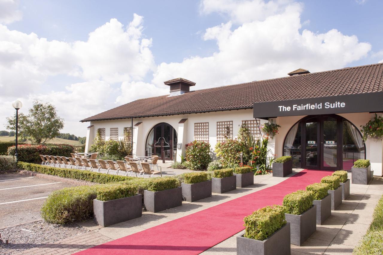 Exterior of a hotel wedding venue with private entrance to the function suite.