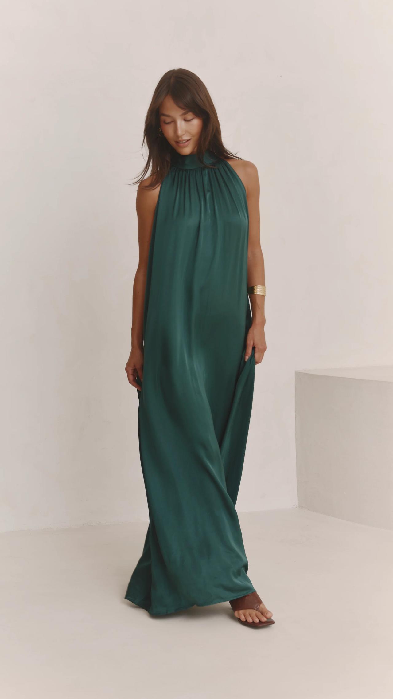 Everly Column Satin Dress – Charli