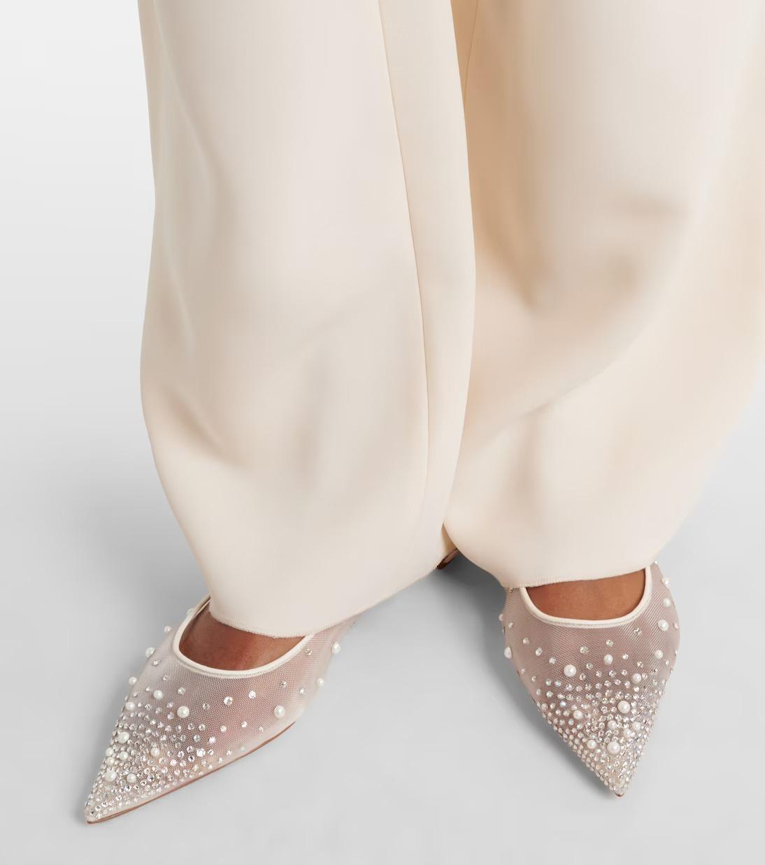 Miss Z Degrastrassina Perla Mesh Flats - Christian Louboutin