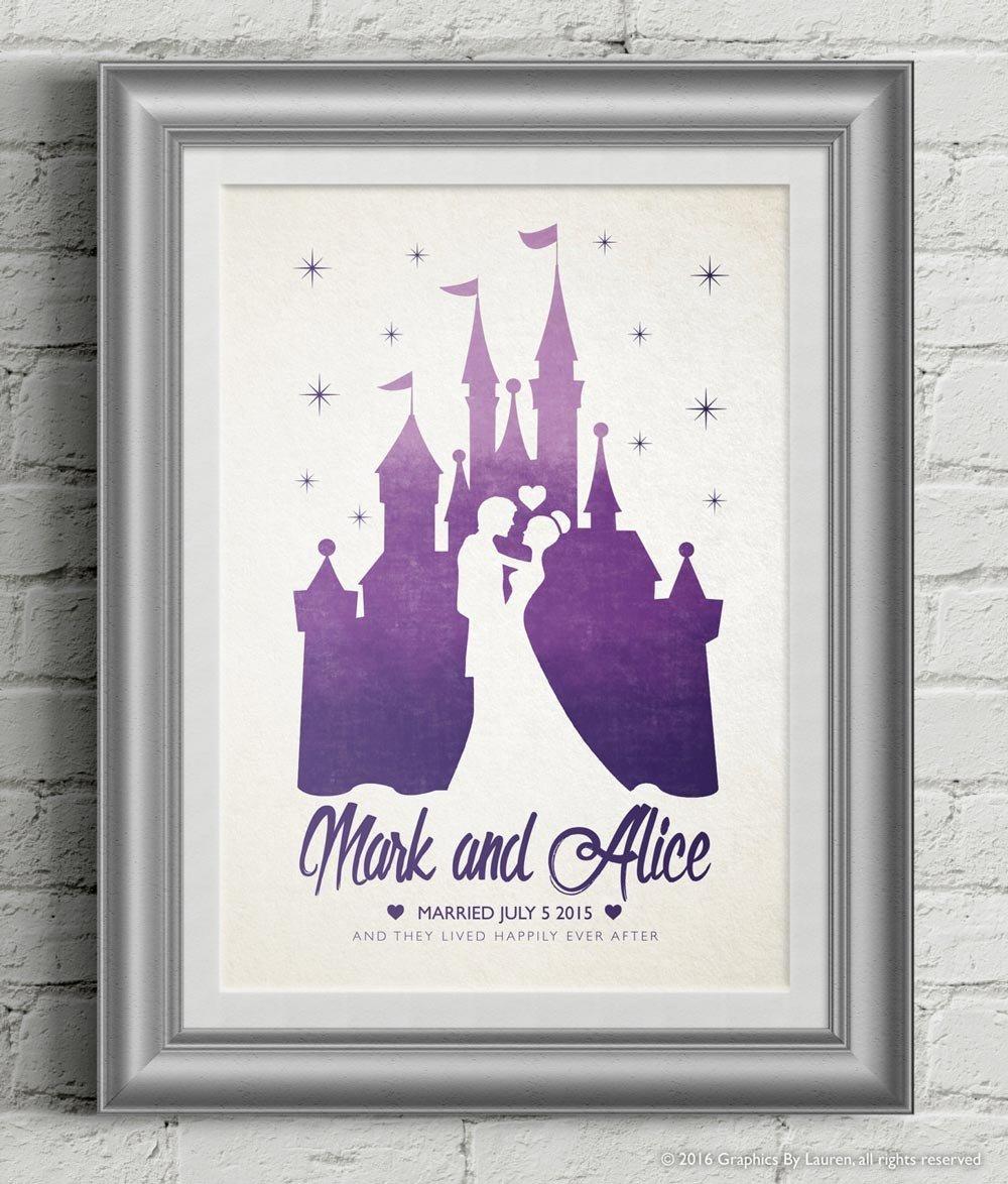 Disney Coasters, Personalized Disney, Disney Home Decor, Cinderella Castle,  Mickey and Minnie, Disney Bridal Shower, Disney Couple Gifts 