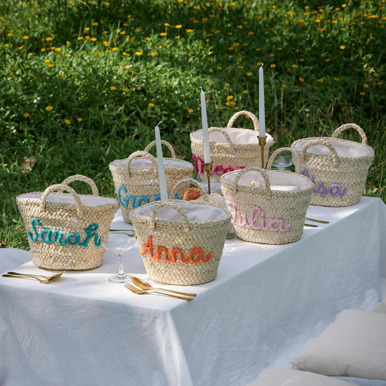 The Avant Studio Personalised Straw Bag – Etsy