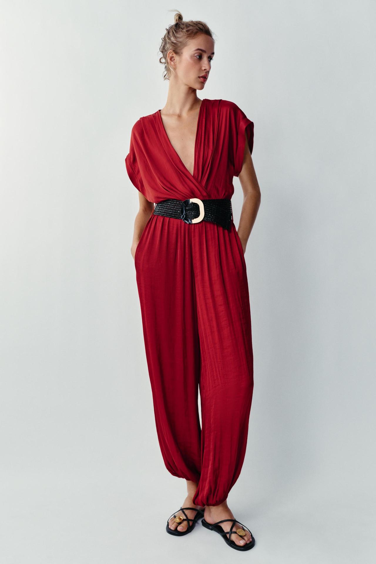 Satin Belted Jumpsuit – Zara