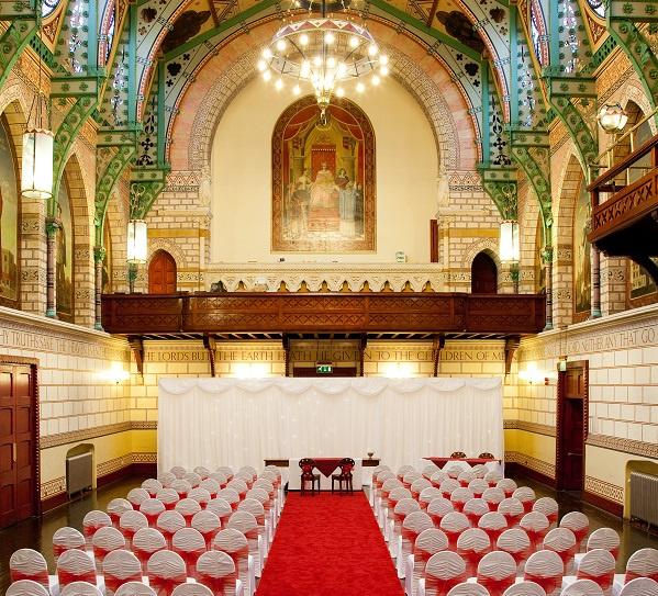 Interior of Northamptonshire wedding venue Guildhall Northampton