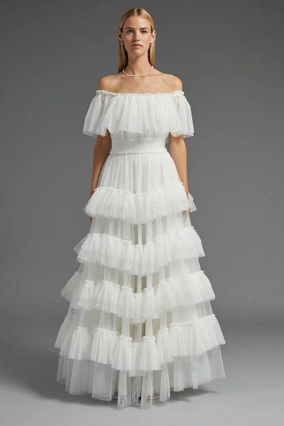 Ruffle Wedding Dresses: 17 Statement Styles -  