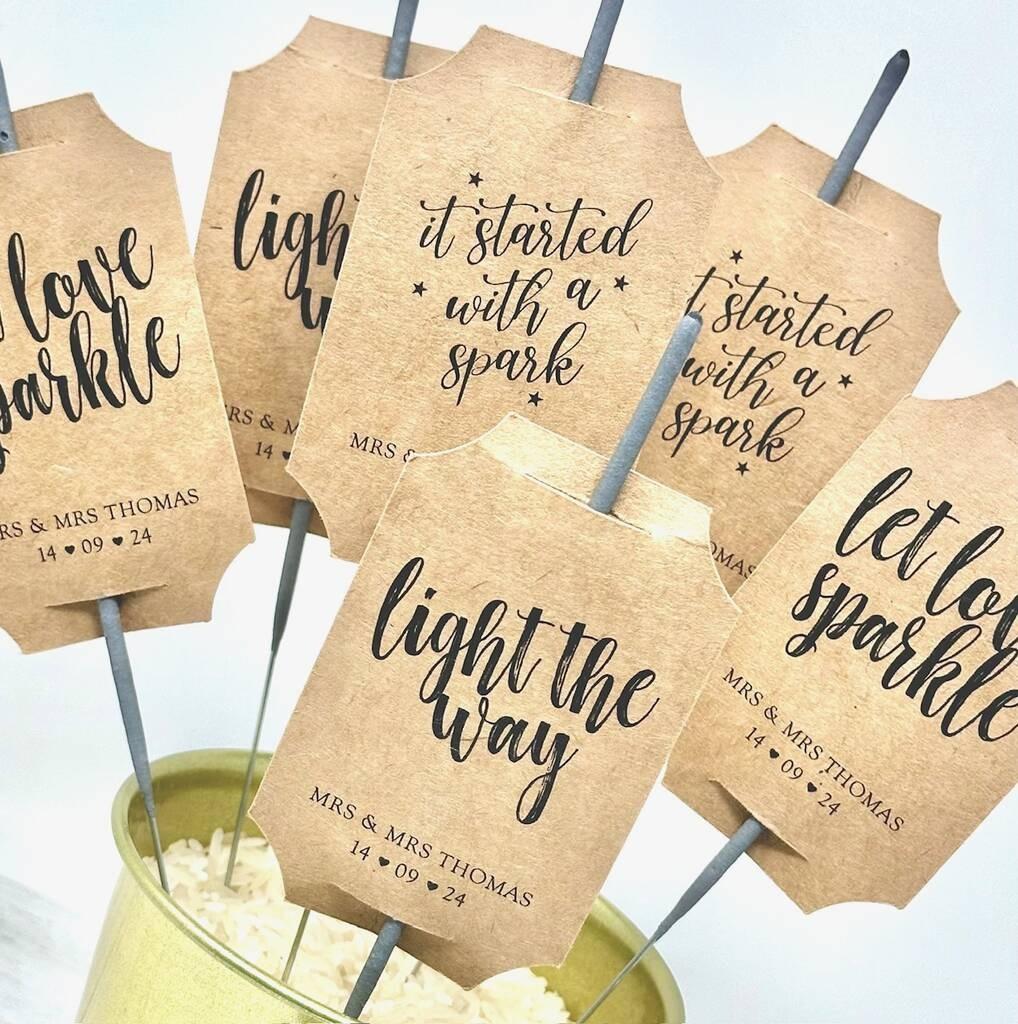 Ticket Shape Wedding Sparkler Cards – Not On The High Street
