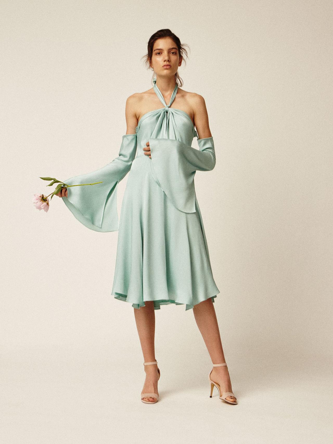 Long sleeve bridesmaid dress
