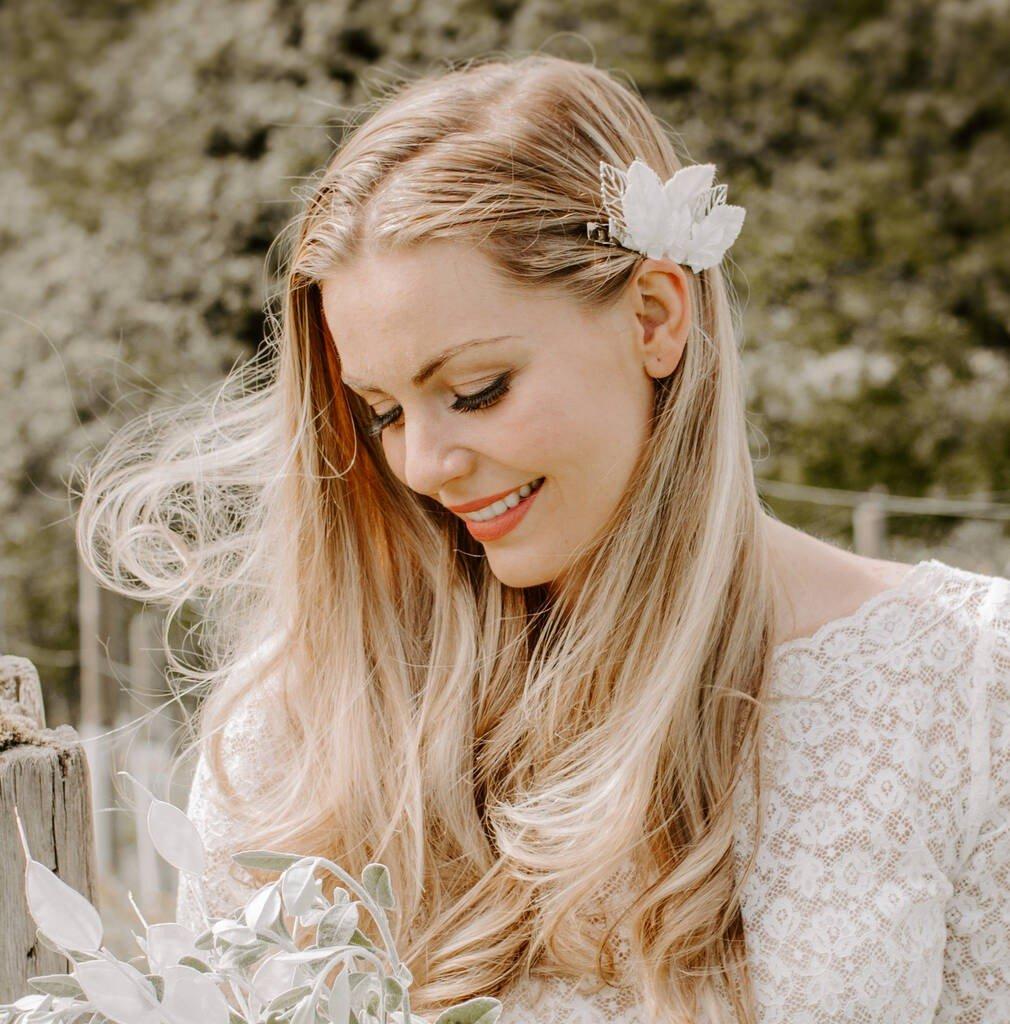 20 40 pcs Clear Crystal Flower Diamante Wedding Bridal Prom Hair Pins UK 