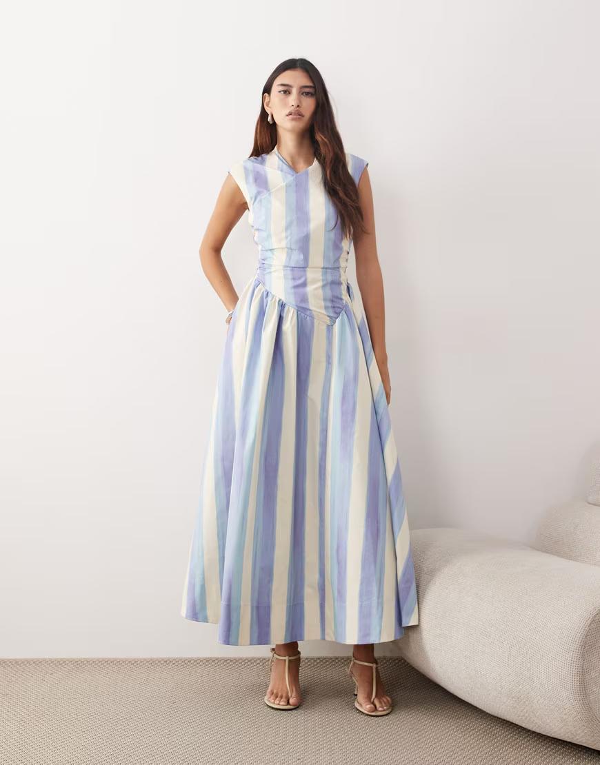 Arrange Wrap Drop Waist Maxi Dress ASOS