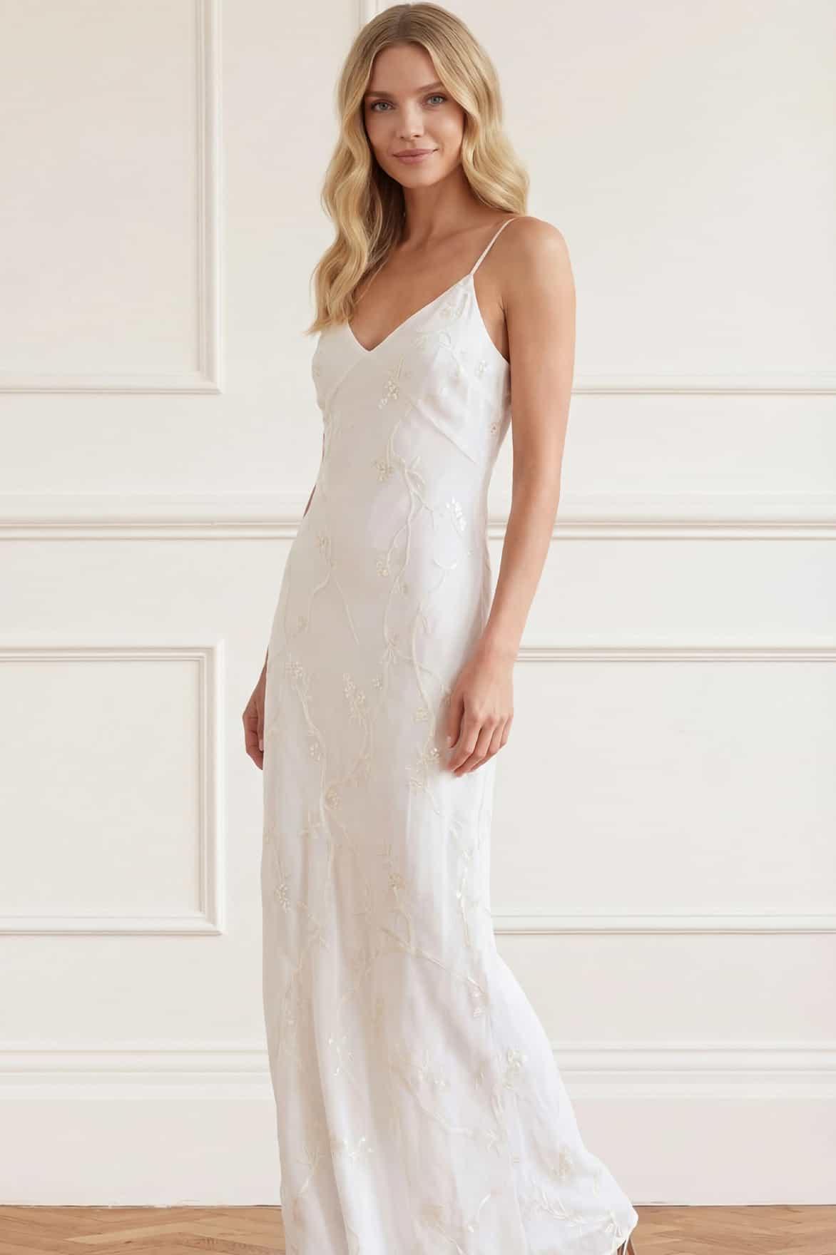 Needle & Thread Cherry Blossom Satin Cami Gown