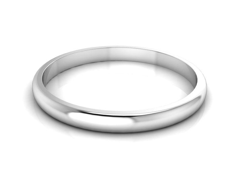 A 2mm platinum wedding band