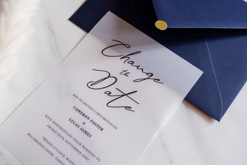 23 of the Best Change the Date Cards if Your Wedding is Postponed