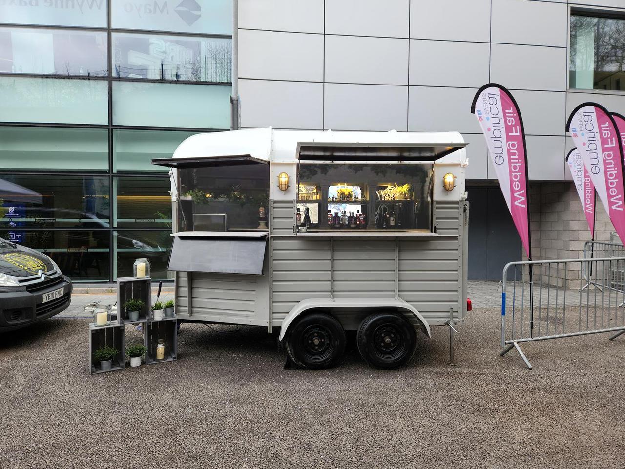 renovated horsebox into a cocktail bar