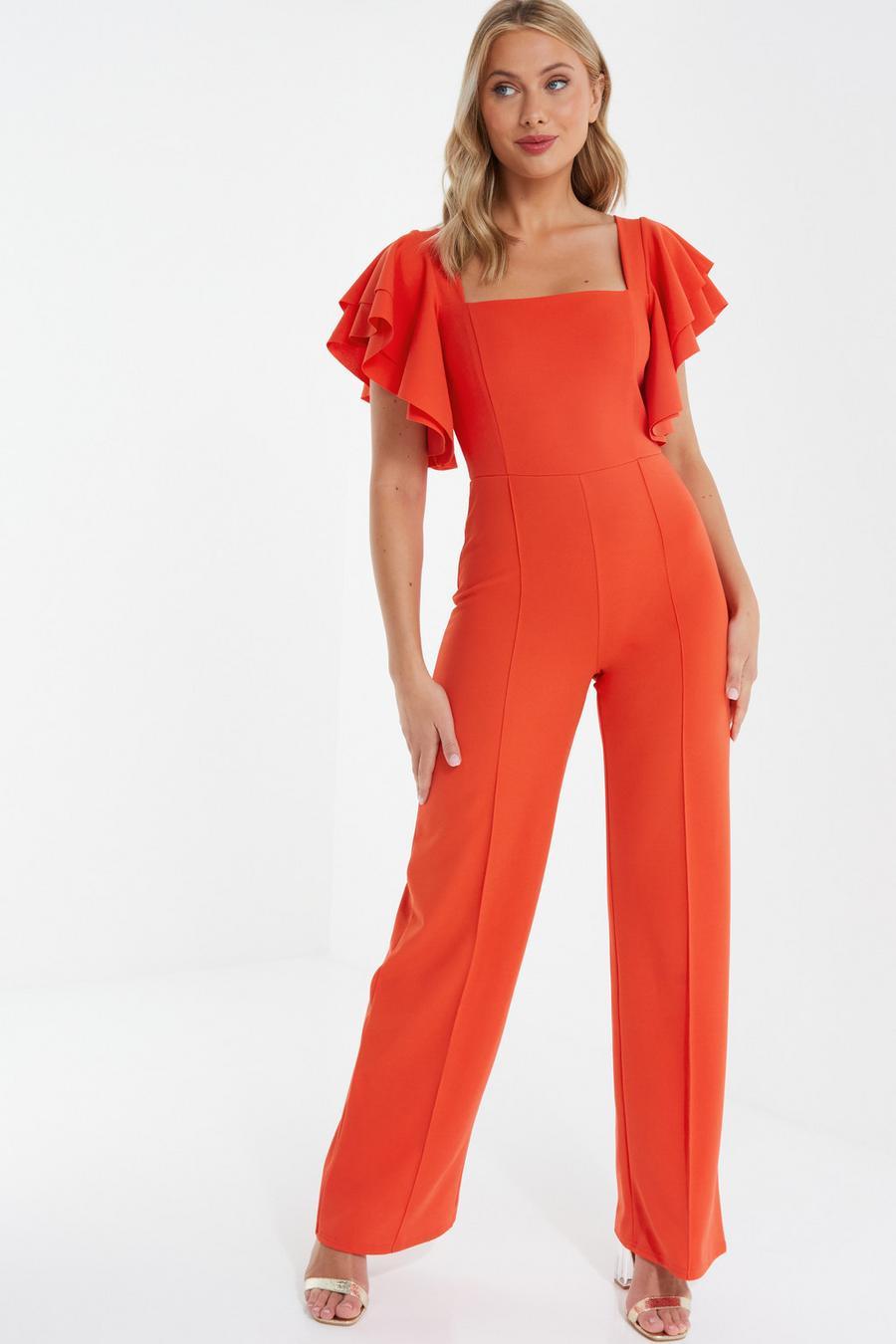 Frill Detail Short Sleeve Jumpsuit, Phase Eight