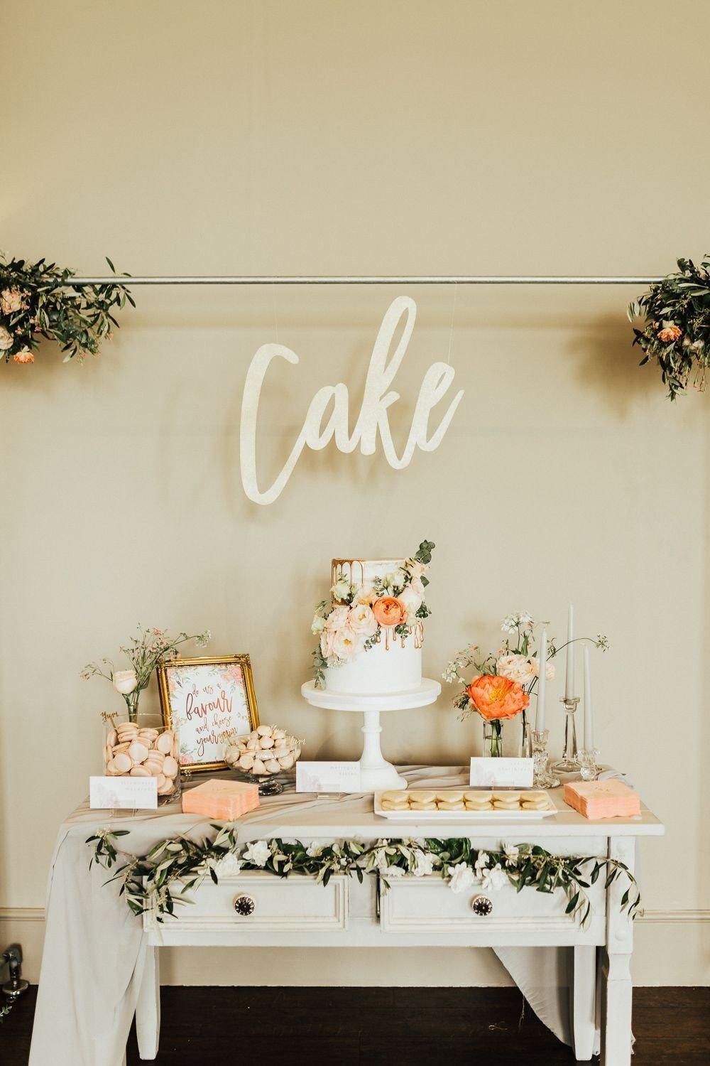 Wedding cake on sale table decor