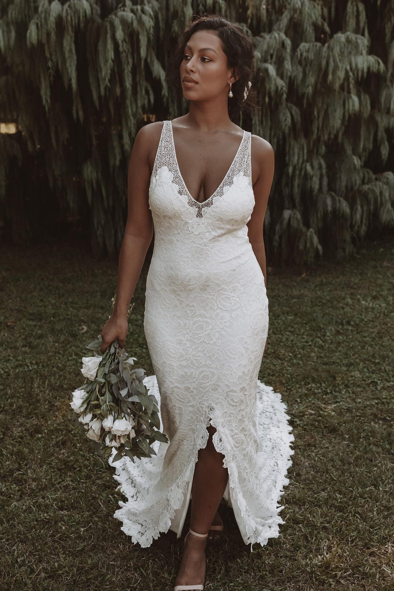 Big boobs in wedding dresses